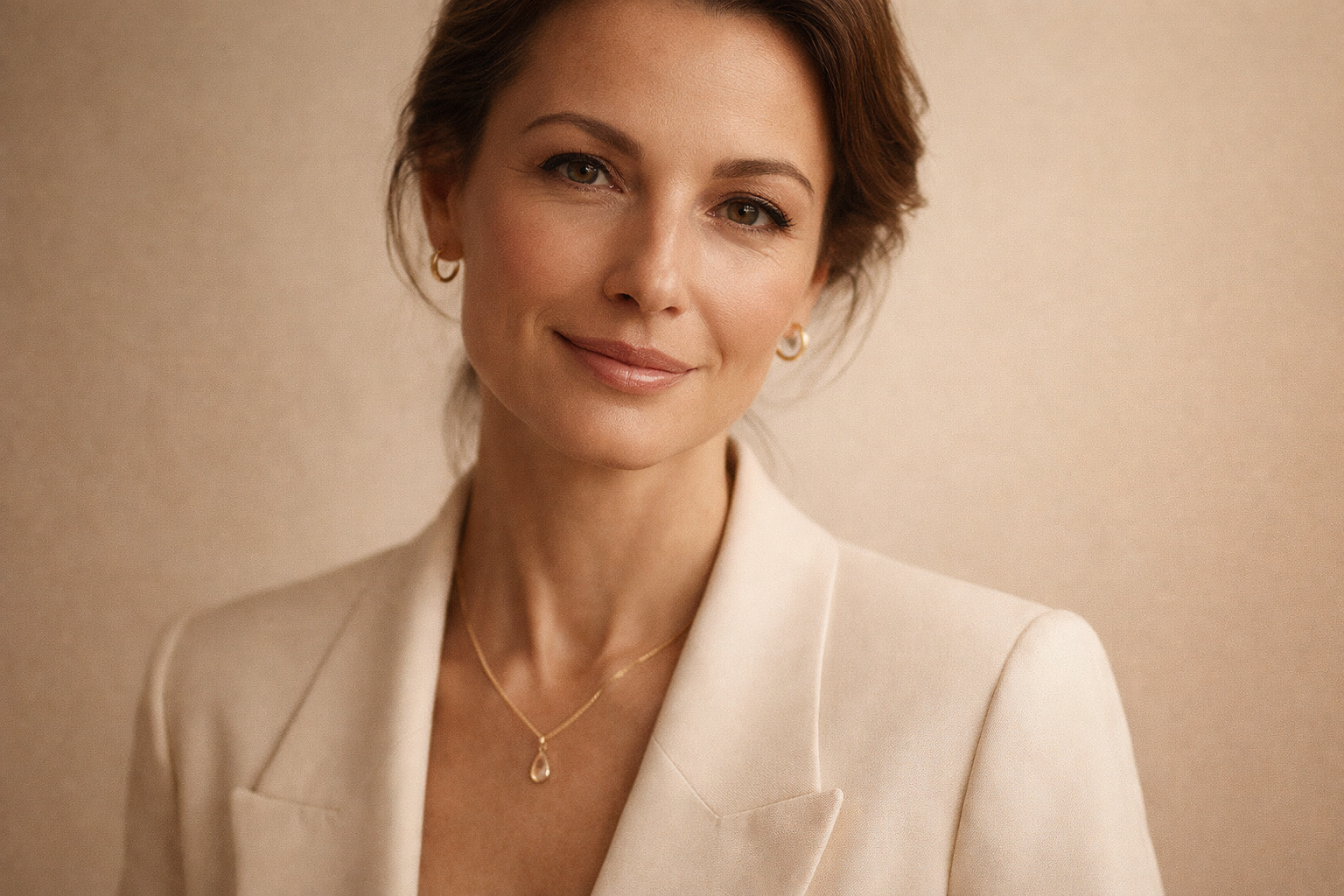 Mulher confiante com resultado natural de botox - Clínica Sensitivity Osasco